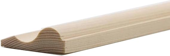 2.4m (8') Pine Panel Moulds Mouldings Broken Ogee Architrave Dado Rail Timber Edging Trim Wall Panelling Paneling Kit (14)