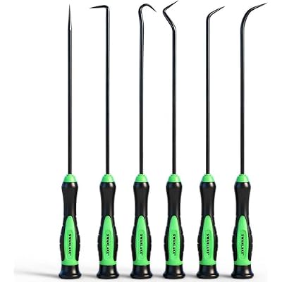 SWANLAKE GARDEN TOOLS 6-Piece Premium Pick and Hook Set, Pick Tool Set for Car Auto Oil SealO-Ring Seal Gasket Mini Hooks Puller Remover