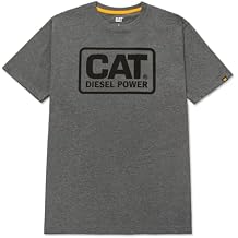 CAT Caterpillar Men's Diesel Power Short Sleeve Classic Fit Short Sleeve T-Shirt (US, Alpha, 3X-Large, Big, Regular, Dark Heather Grey Black)