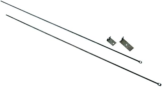 UniFlame Fireplace Curtain Rod Kit, 32-inch to 58-inch Long (C-6800)