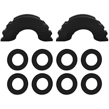 Wevdn D Ring Shackle Isolators Washers Kit, Rubber Shackle Isolators with Washers Fits Standard 3/4" Shackles, Soft Shackle Isolators Protect Shackle & Bumper Reduce Rattling (Black)