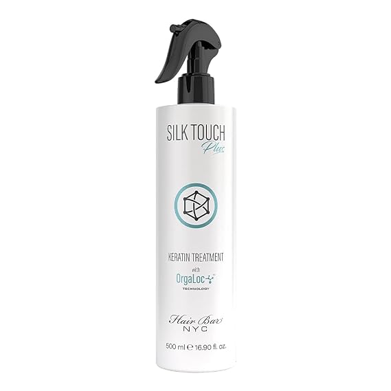 Hair Bar NYC Silk Touch Plus Keratin Smoothing Treatment - Vegan & Folmaldehydee Free, Easy Spray Application, Made in Italy For All Hair Types Last up to 5 months 16.9oz / 500ml