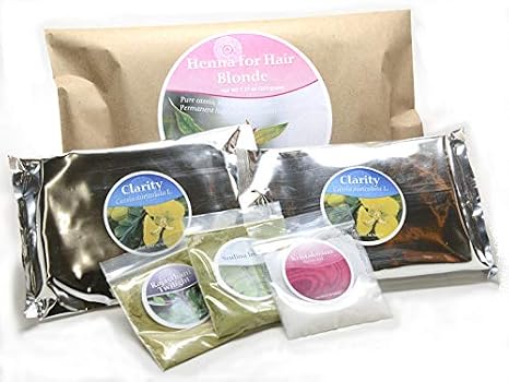 Ancient Sunrise Henna For Hair Blonde Kit Pure henna cassia and indigo PPD free hair color
