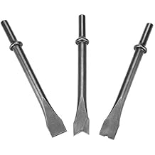 3 Pieces Air Hammer Chisel Set Extra Long Round Shank Pneumatic Hammer Bit Set