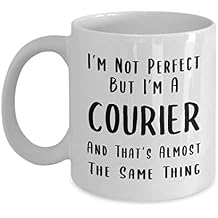 Gifts for Courier Coffee Mug Tea Cup - Delivery Driver Mail Package Carrier Postal Worker Postman Postmates Funny Cute Gag Appreciation Idea - Perfect Almost Same