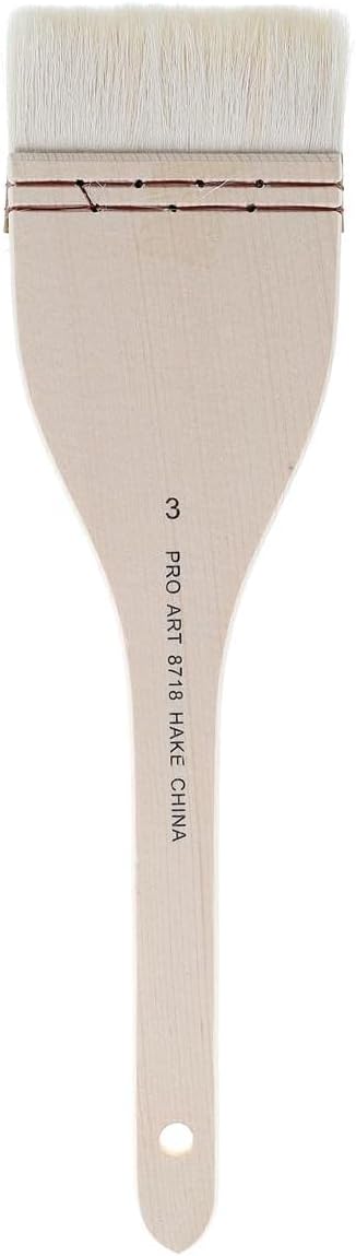 Pro Art Brush Hake 3"x1", Hake Brush, Pottery Glaze Brushes, Japanese Paint Brushes, Glaze Brushes for Pottery, Brush for Watercolor, Pottery Surikomi
