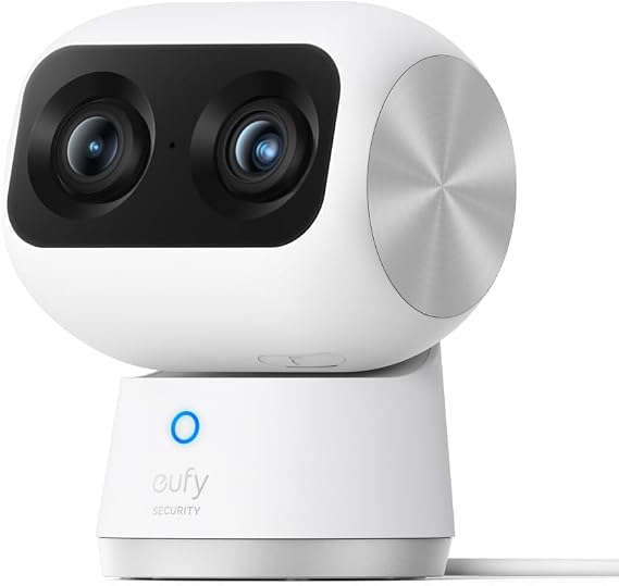 eufy Security 4K Indoor Cam S350, No Subscription, Dual Cameras, 8 Zoom