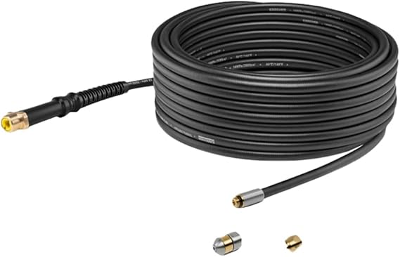 Kärcher 26377670 15 m Pipe and Drain Cleaning Kit for K2 - K7 Series Domestic Pressure Washers, Black, Yellow
