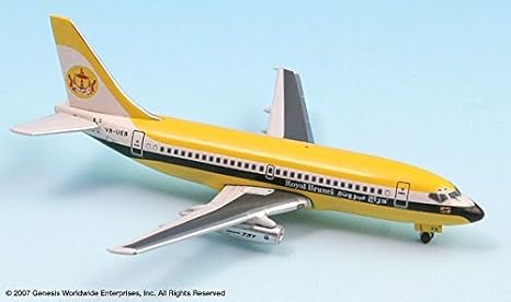 Royal Brunei V8-UEB 737-200 Airplane Miniature Model Metal Die-Cast 1:500 Part# A015-IF5732006