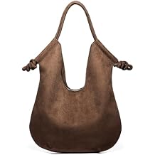 Large Suede Hobo Bags for Women Trendy Shoulder Bag Tote Satchel for Work Travel