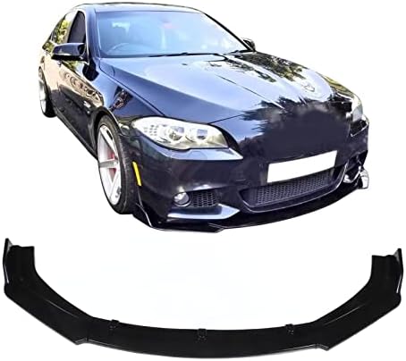 Front Bumper Lip Spoiler, 3-Piece Universal Gloss Black High Toughness Trim