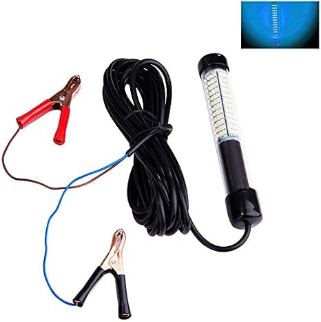 12V 14W 180 LEDs 1300 Lumens LED Submersible Fishing Light Underwater Fish Finder Lamp with 5m Cord