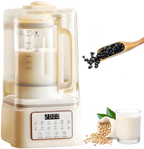 Automatic Plant Milk Maker with Self-Cleaning Function and Delay Start for Almond, Oat, and Soy Milk