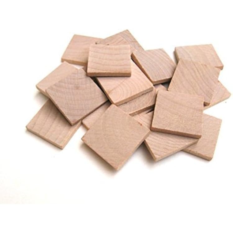 Nakpunar® 75 pcs 1.5 Square Unfinished Wood Cutouts