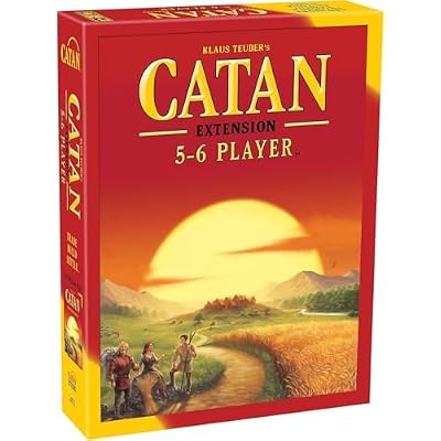 CATAN Board Game 5-6 Player Extension - Expand Your Game for More Players, Strategy Game for Kids and Adults, Ages 10, 3-6 Players, 60-90 Minute Playtime, Made Studio