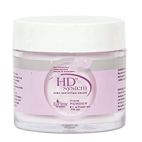 EZ Flow High Definition Pink Powder False Nails, 0.75 Ounce