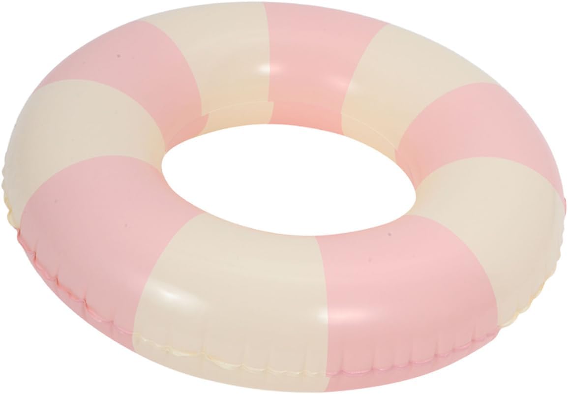 Sosoport Inflatable Swim Thickened PVC Pool Float Tube for Adults Striped Design for Beach Parties and Relaxation Portable and Swim Accessory