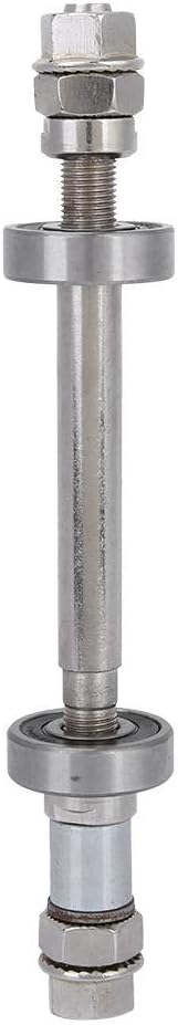 Sealed ycle axle,ycle Wheel Axle,Durable Metal ycle Wheel Hub Axle Front Rear Solid Shaft Lever Repair Tool(Rear)