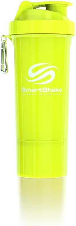 SmartShake Water Bottle, 17 oz, Slim Neon Yellow