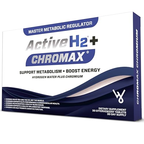 Active H2 Chromax Hydrogen Water Tablets with Chromium Supports Metabolism and Energy Molecular Hydrogen and Chromium Supplement 30 Tablets