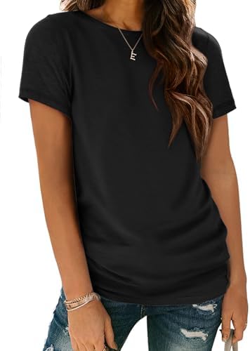 ATHMILE Womens T Shirt Summer Tops Short Sleeve Fashion School Teachers Clothes 2026 Spring Beach Vacation Trendy