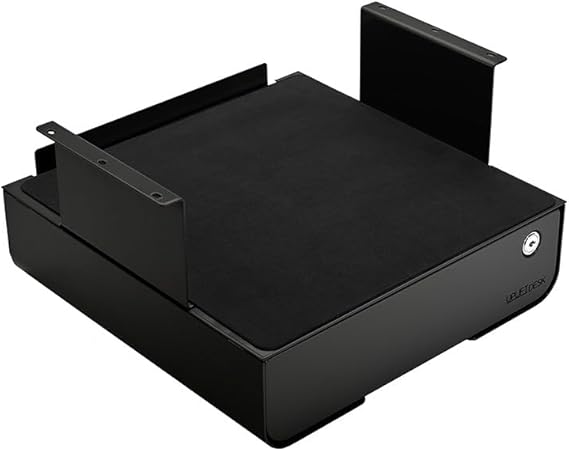 Locking Under Desk Drawer with Shelf Black by Uplift Desk