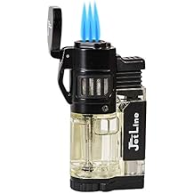 SHNORM Jetline Diego Triple Torch- Cigar Lighter - Black - with Punch Cutter