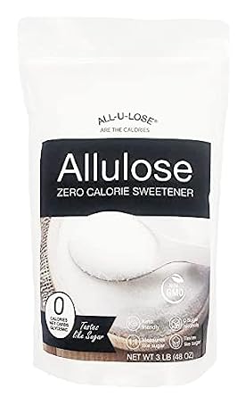 BetterTaste Allulose Sweetener, Zero Calorie Granulated Sugar Substitute (3lb), Non-GMO, Non Erythritol, Gluten Free & Vegan Keto Sweetener