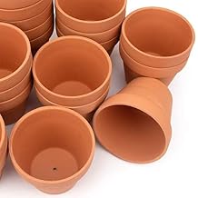 [26 Pack] 4" Planter Nursery Pots Terracotta Pot Clay Ceramic Pottery Cactus Flower Pots Succulent Plants Garden Pot (4")
