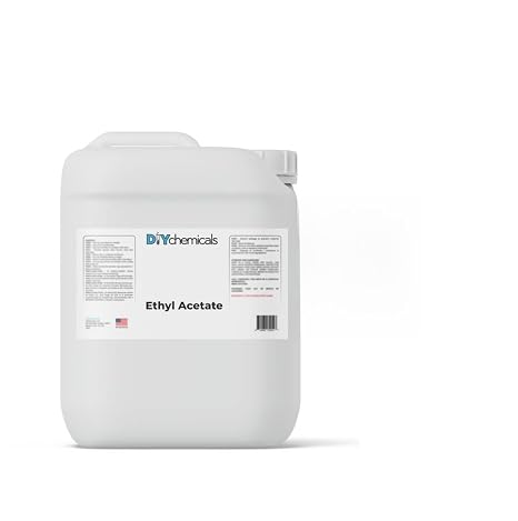 Ethyl Acetate Industrial Grade Solvent Multi-Purpose Liquid for Manufacturing, Industrial Processing, Chemical Formulation & Commercial Applications - 5 Gallons