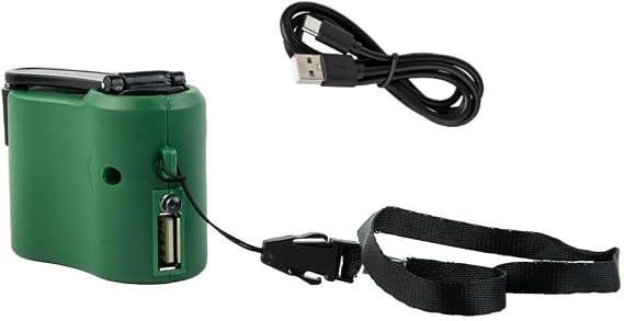USB Hand Crank Generator, Hand Crank USB for CHARGER Generator Manual Power Source For Phones Digital Devices Outdoor Activities(Green)