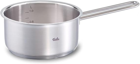 Fissler Stainless Steel 16 cm Casserole, Induction Suitable, 0.0 liters, 0.7 kg, 18/10, Super-thermic Base, Pouring Edge, Without Lid