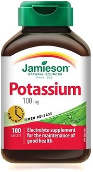 Jamieson Potassium 100 mg, 100 caplets