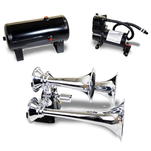 Kleinn Air Horns HK6 Complete Triple Train Horn System