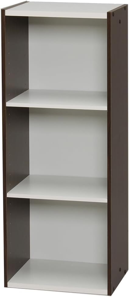 IRIS OHYAMA Space Unit Storage Rack Bookshelf Off-White/Walnut Brown 35.4 inches height Large capacity Space-saving storage Manga shelf Comic shelf Slim depth for neatness Plenty of storage Durable