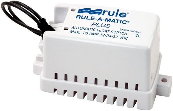 Rule Rule-A-Matic Plus Float Switch, Covered, Moisture Tight Seals
