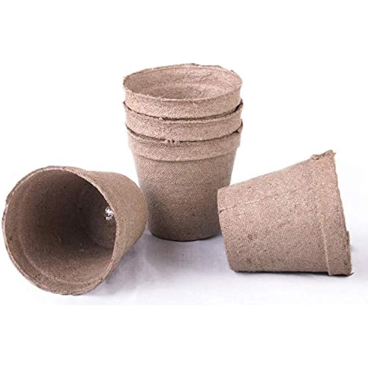 100 New Round Jiffy Peat Pots Size 3x3 ~ Pots are 3 Inch Round at The Top and 3 Inch Deep.