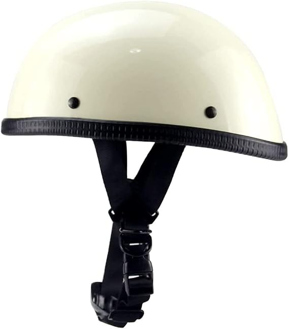 Motorcycle Beanie Half Helmet, Ultra-Thin Novelty Small Helmet, Low Profile Cruising Skull Cap Helmet, Men Women German Style ATV Scooter Street Moped Helmet, DOT Approved