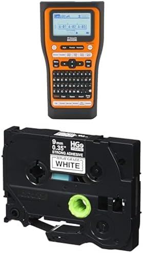Brother Edge Label Printer & Label Tape Bundle - Industrial Handheld Label Printer (PTE510) + HGE Extra Strength Label Tape (5 Pack)