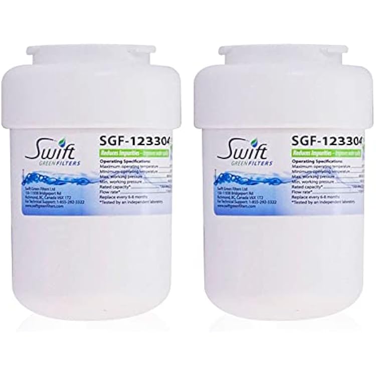 Swift Green Filters SGF-123304 Compatible Refrigerator Water Filter for Amana 1252704, EFF-6021A, 46-9014, Made in USA 2 Pack