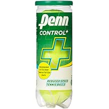 Penn Control Plus Tennis Balls - Youth Felt Green Dot Tennis Balls for Beginners, 1 Can 3 Balls