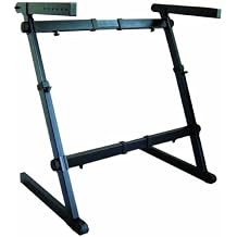 Z70 Width & Height Adjustable Keyboard/Mixer Stand W/Folding legs & Tiers -Black