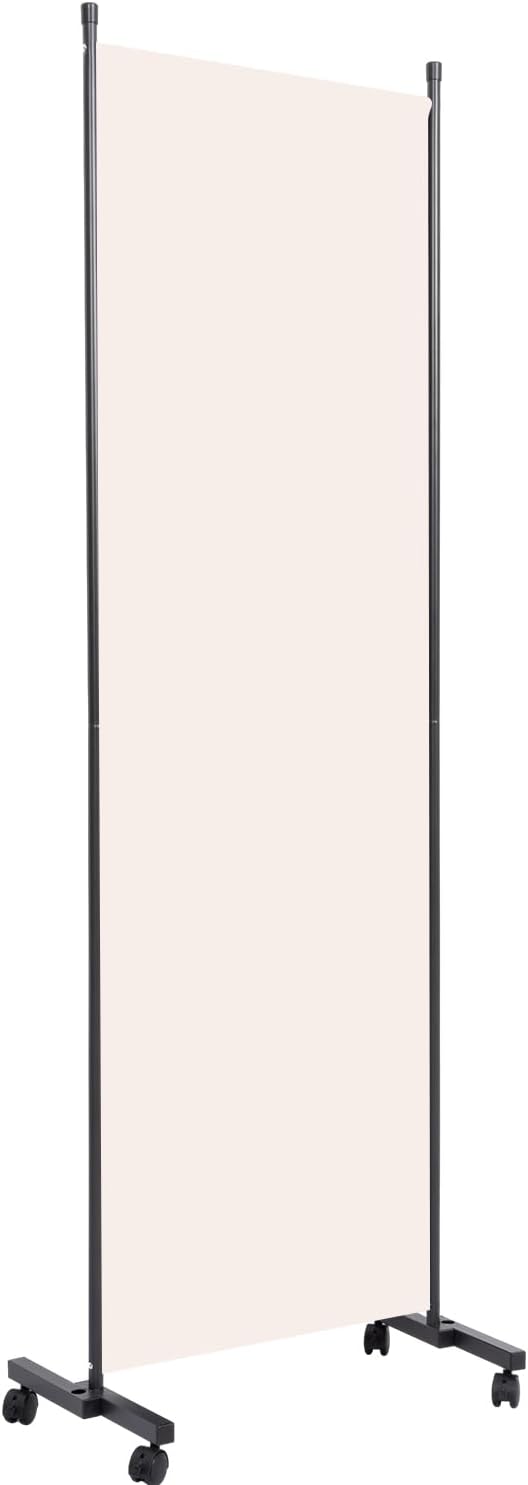 Room Divider 22'' Wide Partition Room Dividers,1 Panel Wall Divider w/Wheel | 22''Wx71''H Single Room Divider Panel,Moving Fast & Saving Labor,Freestanding Fabric Room Partition for Indoor School,Studio