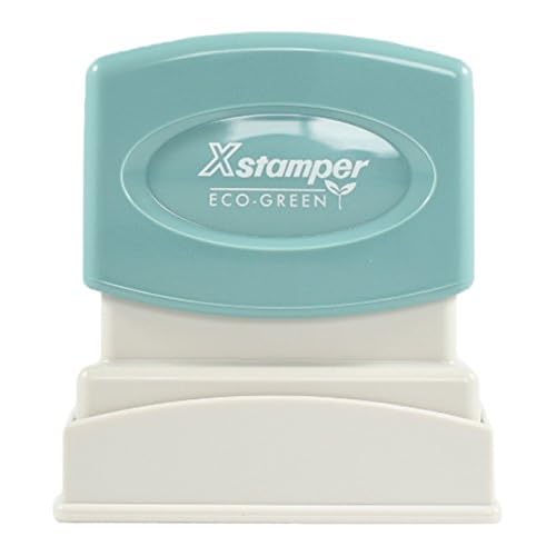 Xstamper 2027 Pre-Inked 2-Color Stock Stamp Entered, Impression Size: 12 x 1-58, BlueRED