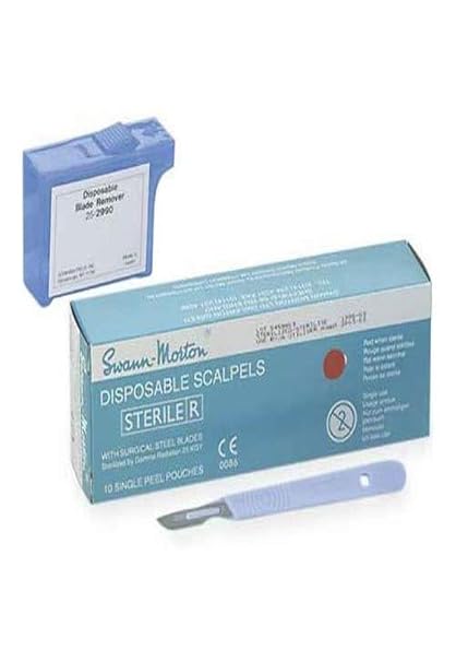 Dynarex 75785 Disposable Scalpels, Sterile, Number 15, Pack of 10