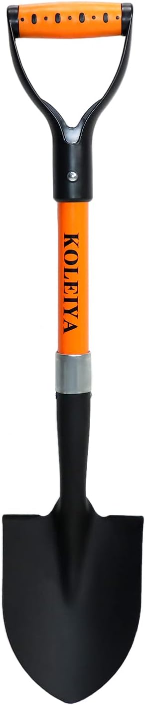 KOLEIYA Kids Shovel Small Shovels for Digging Overall Length 28 Inches Mini D Handle Shovel Gardening Shovels Matel Beach Shovel Camping Shovel Matel+Fiberglass