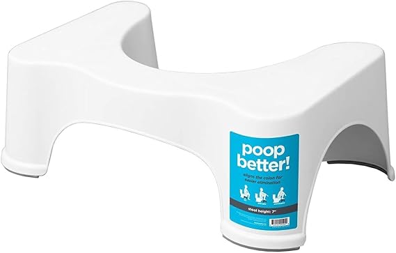 Squatty Potty Original Bathroom Toilet Stool 7 Inch - White