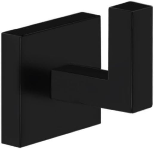 Square Bathroom Hook In Black Finish