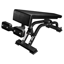 Valor Fitness Adjustable Weight Bench - 16 Position Decline to Flat Utility Bench with Wheels for Ab Crunch Core Training Strength Workouts Weightlifting and Barbell Exercises