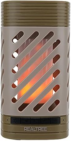 Realtree LED Lantern Rechargeable Outdoor Speakers, Portable Bluetooth Speakers with 600 Lumen LED Light, USB Rechargeable Wireless Speakers for Garden Porch Outside Parties